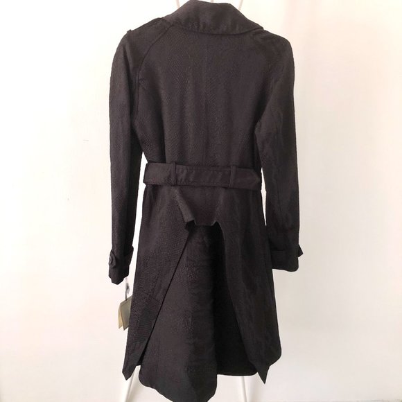 ALTUZARRA TARGET BLACK SNAKE TRENCH COAT NWT  S/P - Picture 2 of 8